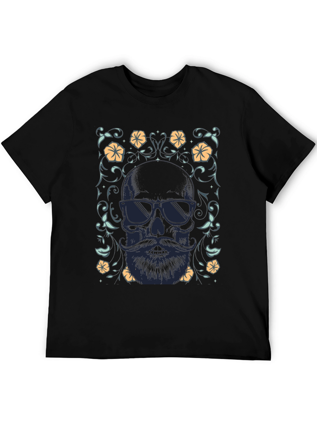 Bearded Skull Graphic Tee - Cool & Stylish