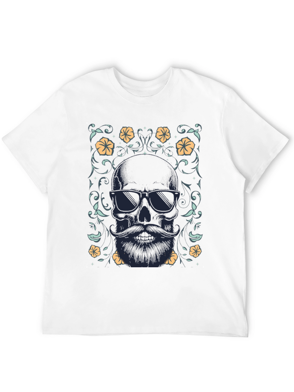 Bearded Skull Graphic Tee - Cool & Stylish