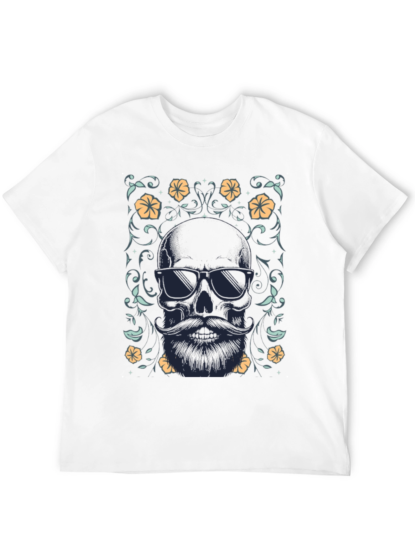 Bearded Skull Graphic Tee - Cool & Stylish