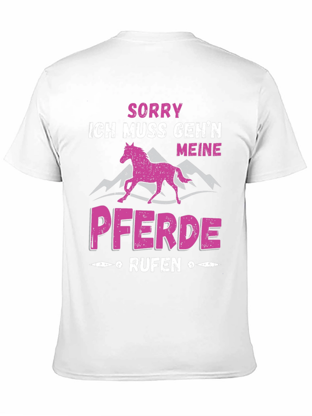 Sorry Meine Pferde Rufen Black T-Shirt