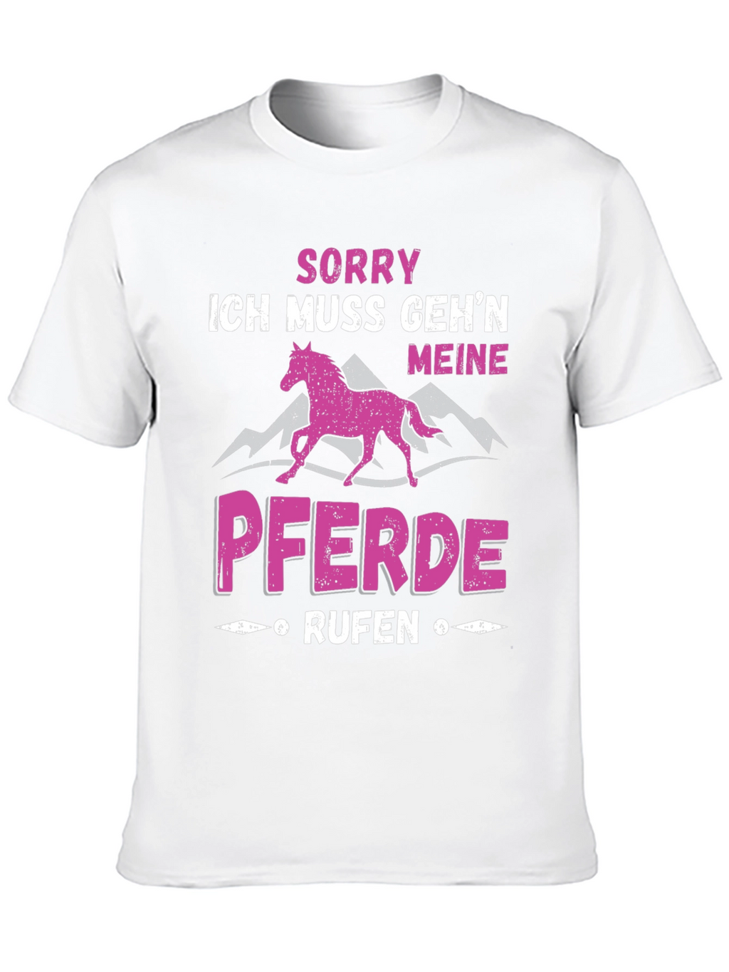 Sorry Meine Pferde Rufen Black T-Shirt
