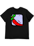 Funny Pepper Graphic Black T-Shirt