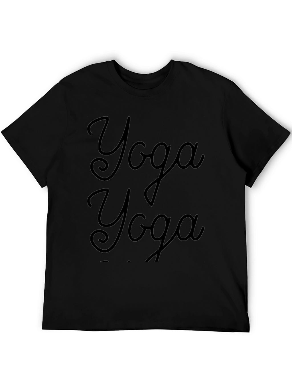 Yoga Graphic Black T-Shirt | Relaxed Fit
