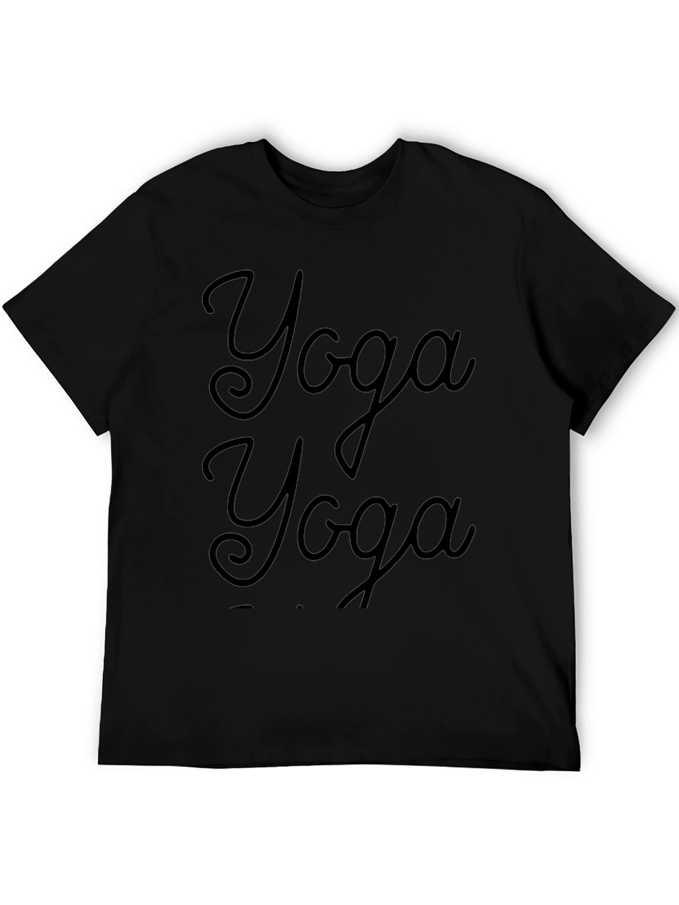 Yoga Graphic Black T-Shirt | Relaxed Fit