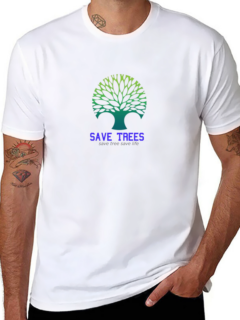 Save Trees Graphic Tee - Earth-Friendly Fashion