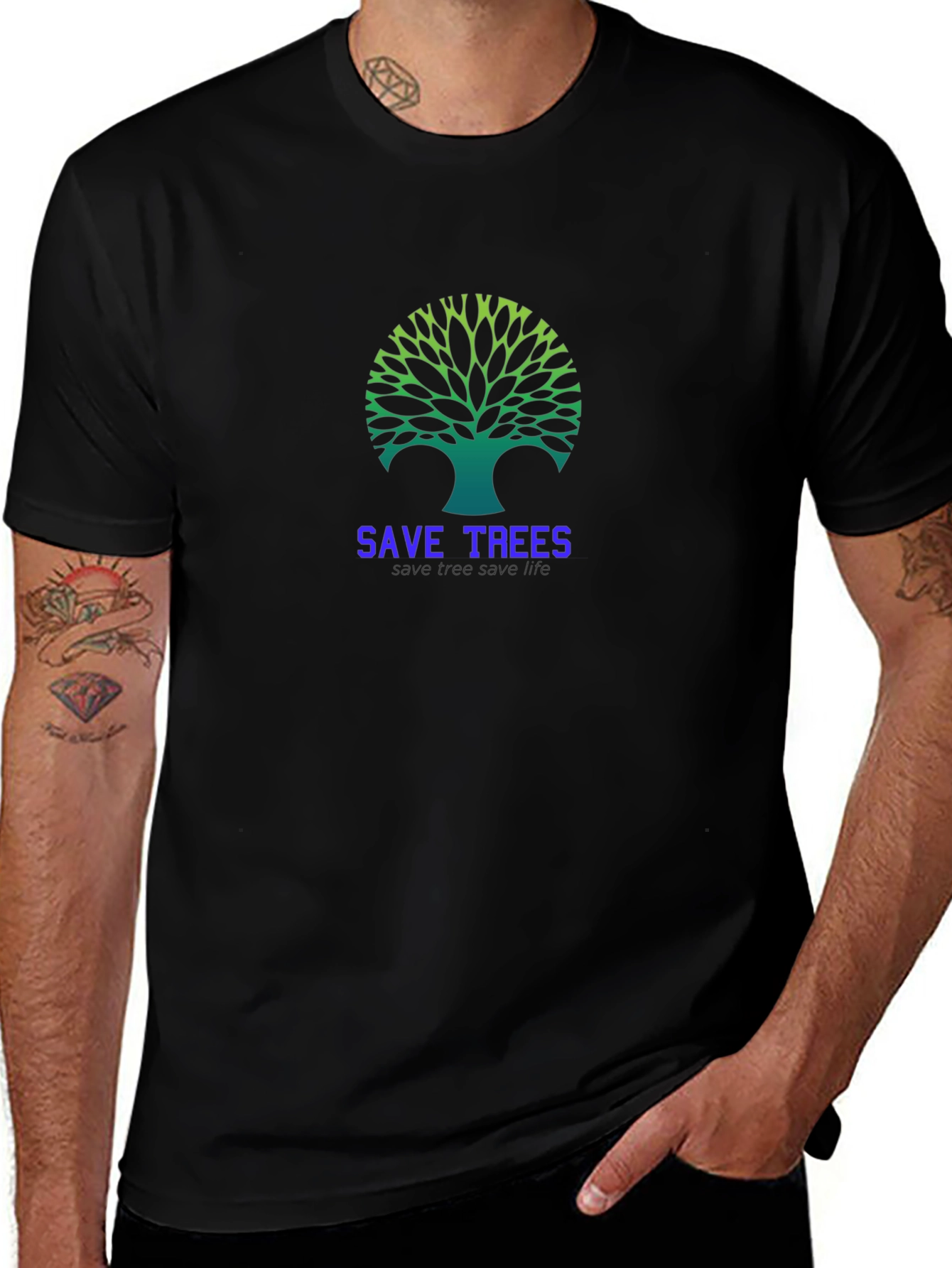 Save Trees Graphic Tee - Earth-Friendly Fashion