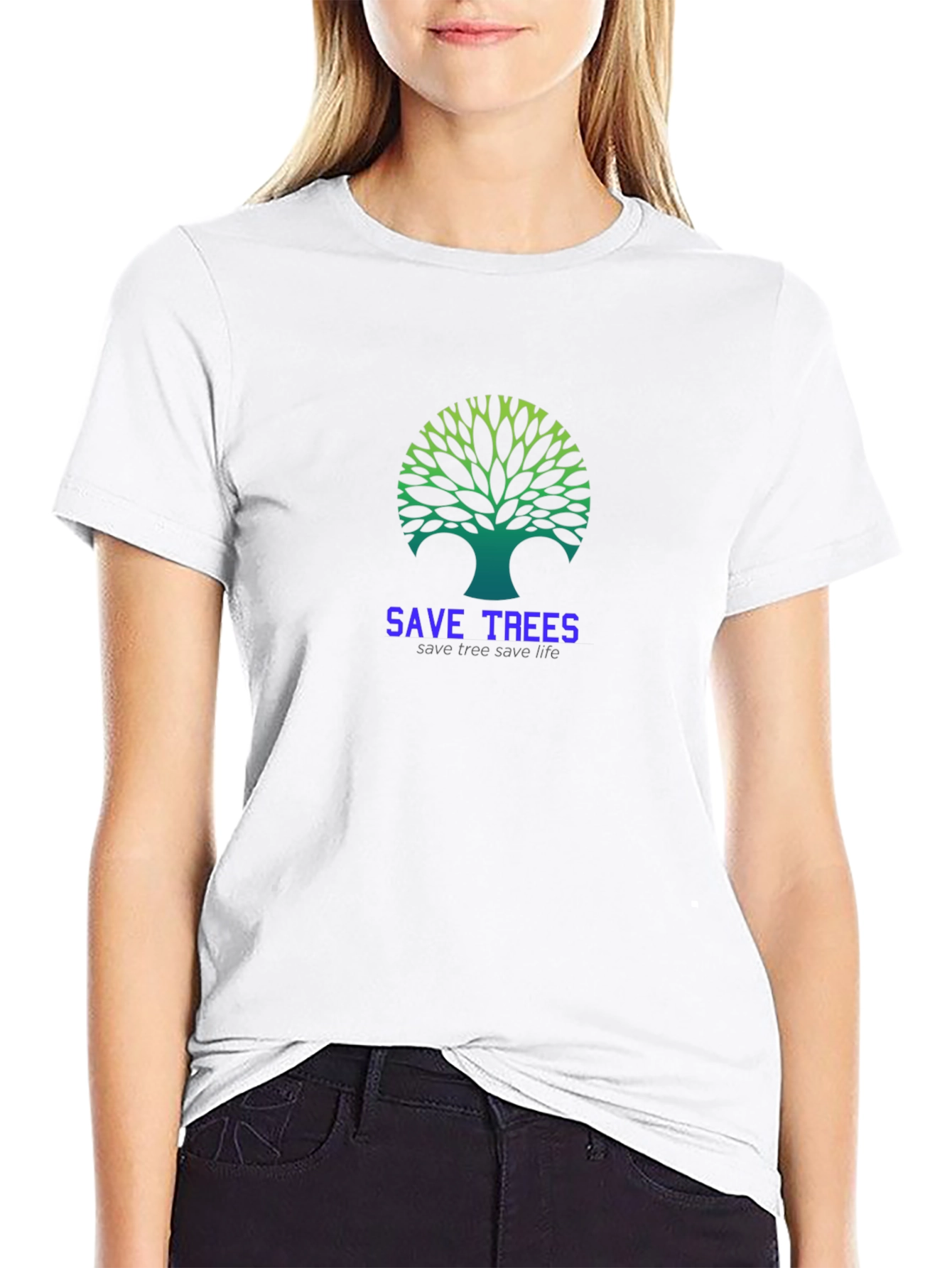 Save Trees Graphic Tee - Earth-Friendly Fashion