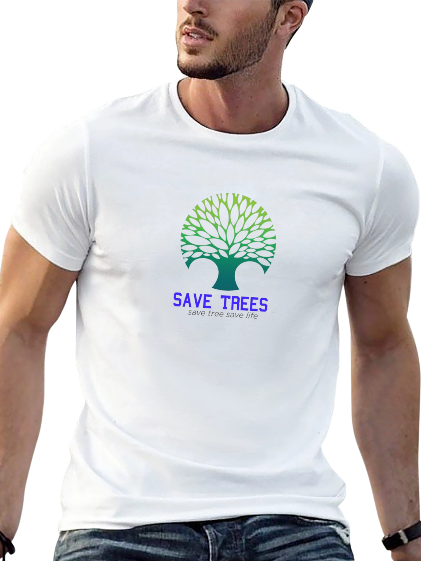 Save Trees Graphic Tee - Earth-Friendly Fashion