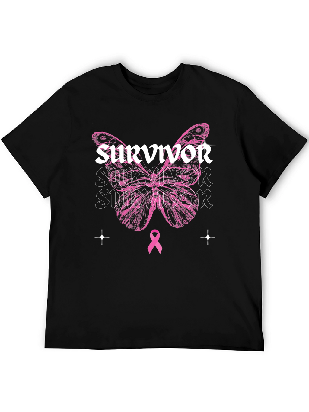 Breast Cancer Awareness Survivor Butterfly T-Shirt