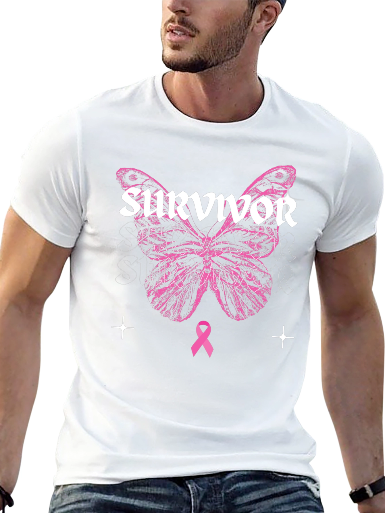 Breast Cancer Awareness Survivor Butterfly T-Shirt