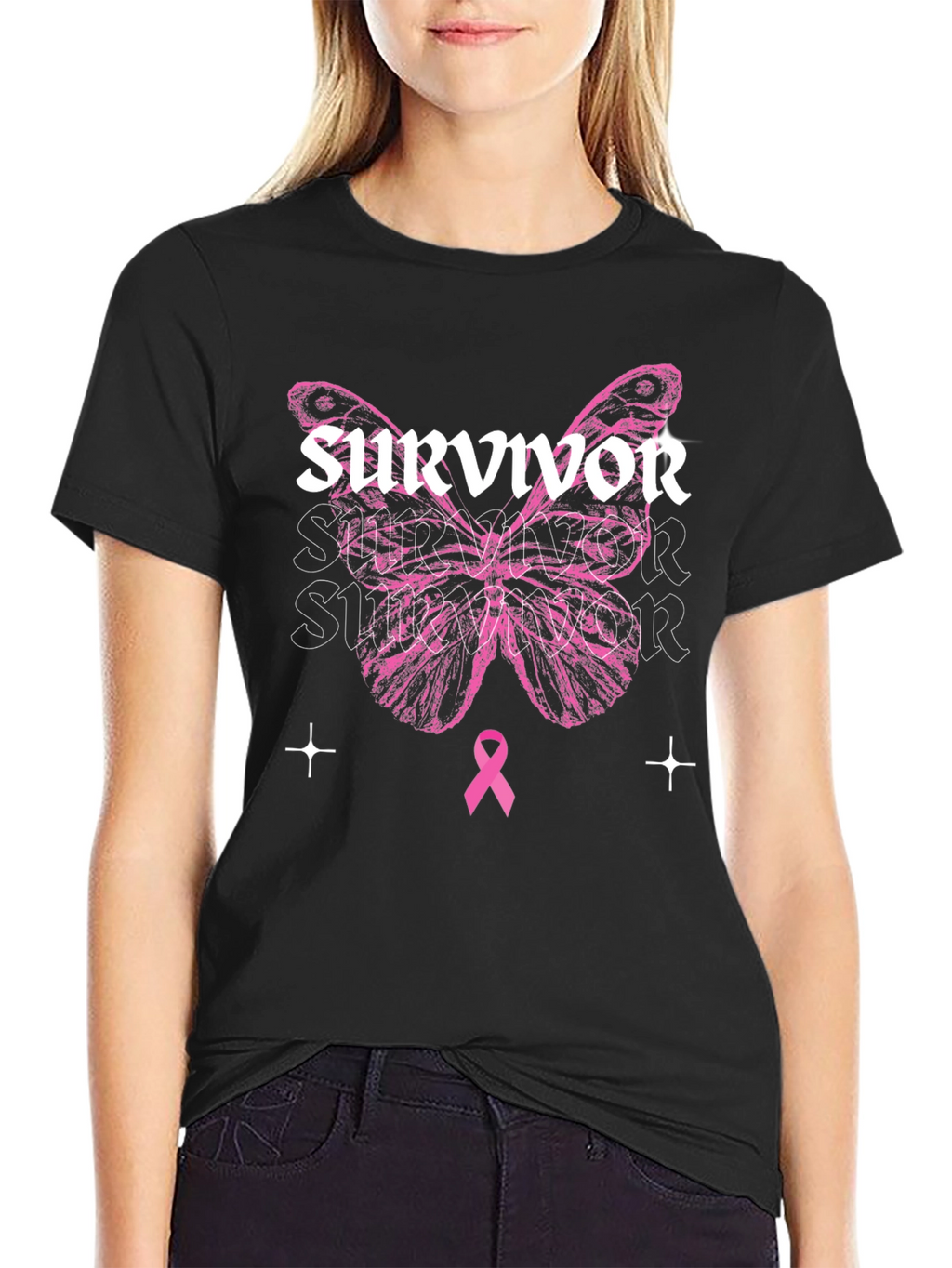 Breast Cancer Awareness Survivor Butterfly T-Shirt