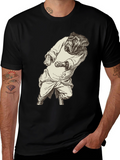 Bulldog Gentleman Graphic Tee - Unique Black T-Shirt
