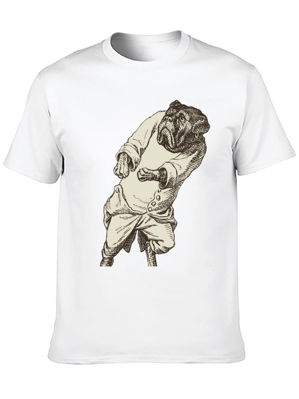 Bulldog Gentleman Graphic Tee - Unique Black T-Shirt