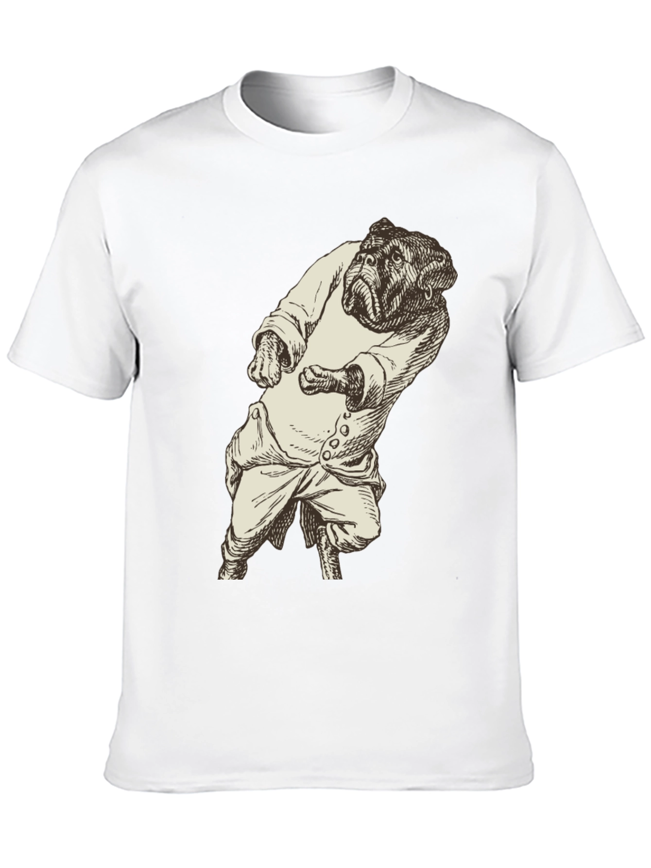Bulldog Gentleman Graphic Tee - Unique Black T-Shirt