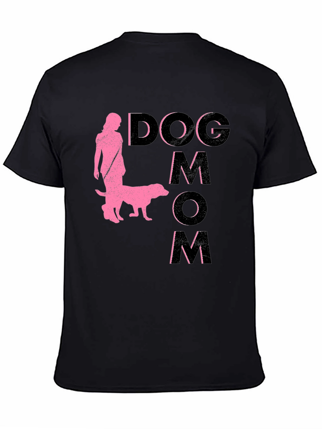 Dog Mom Graphic T-Shirt - Black
