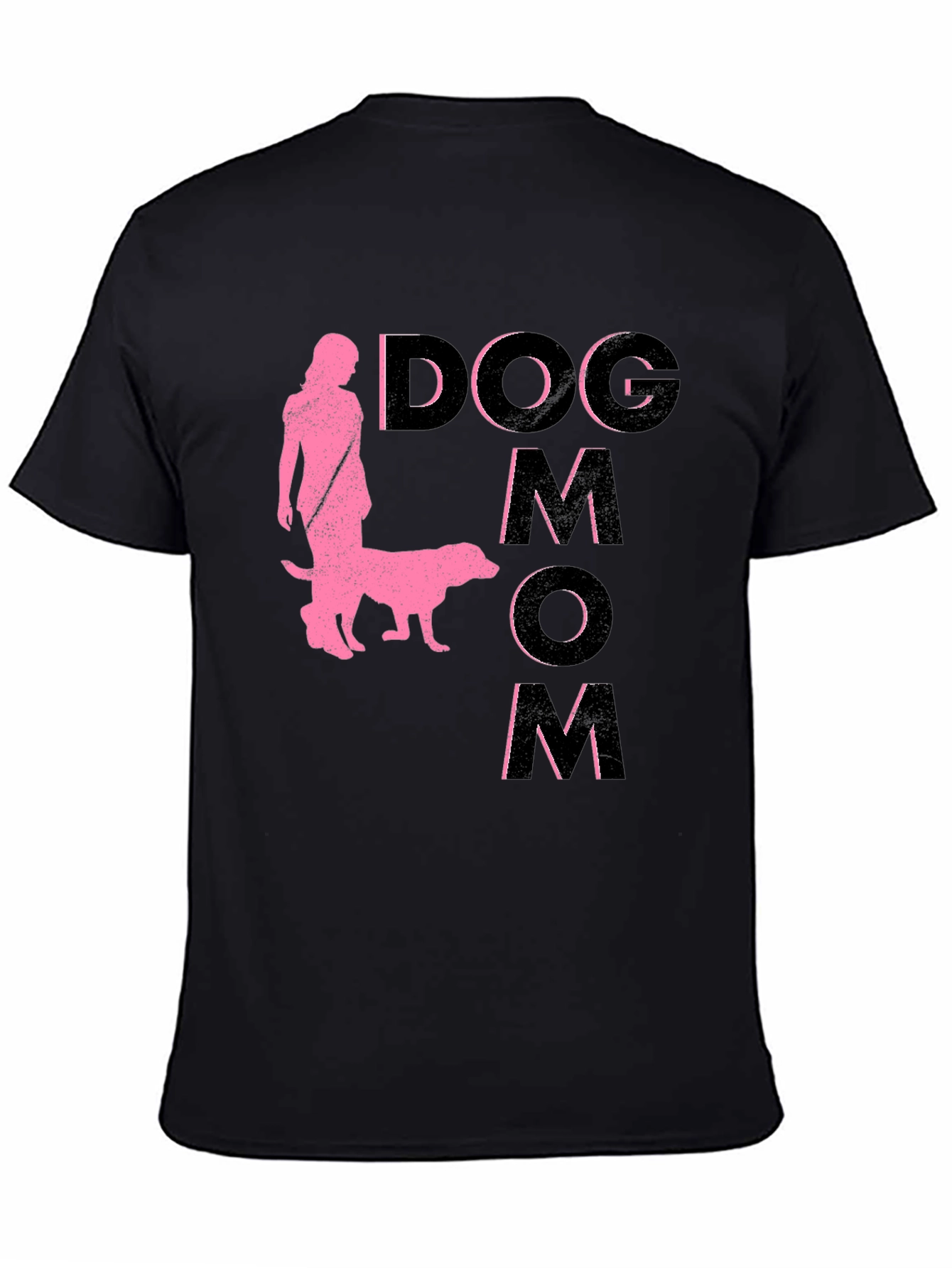 Dog Mom Graphic T-Shirt - Black