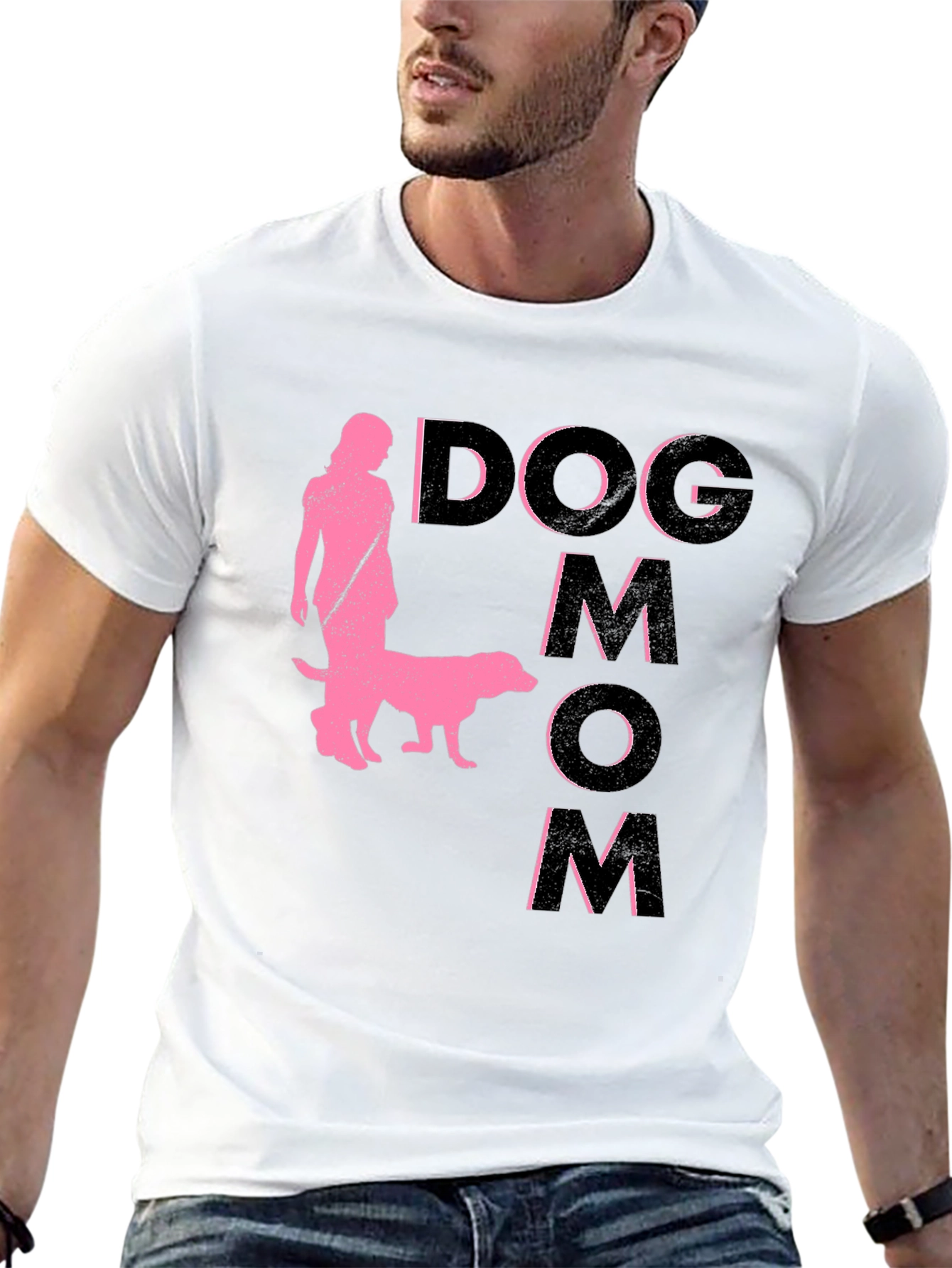 Dog Mom Graphic T-Shirt - Black