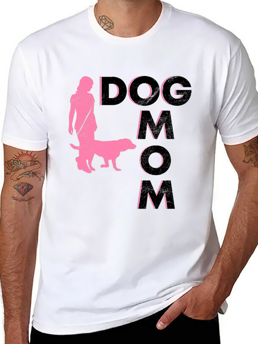 Dog Mom Graphic T-Shirt - Black