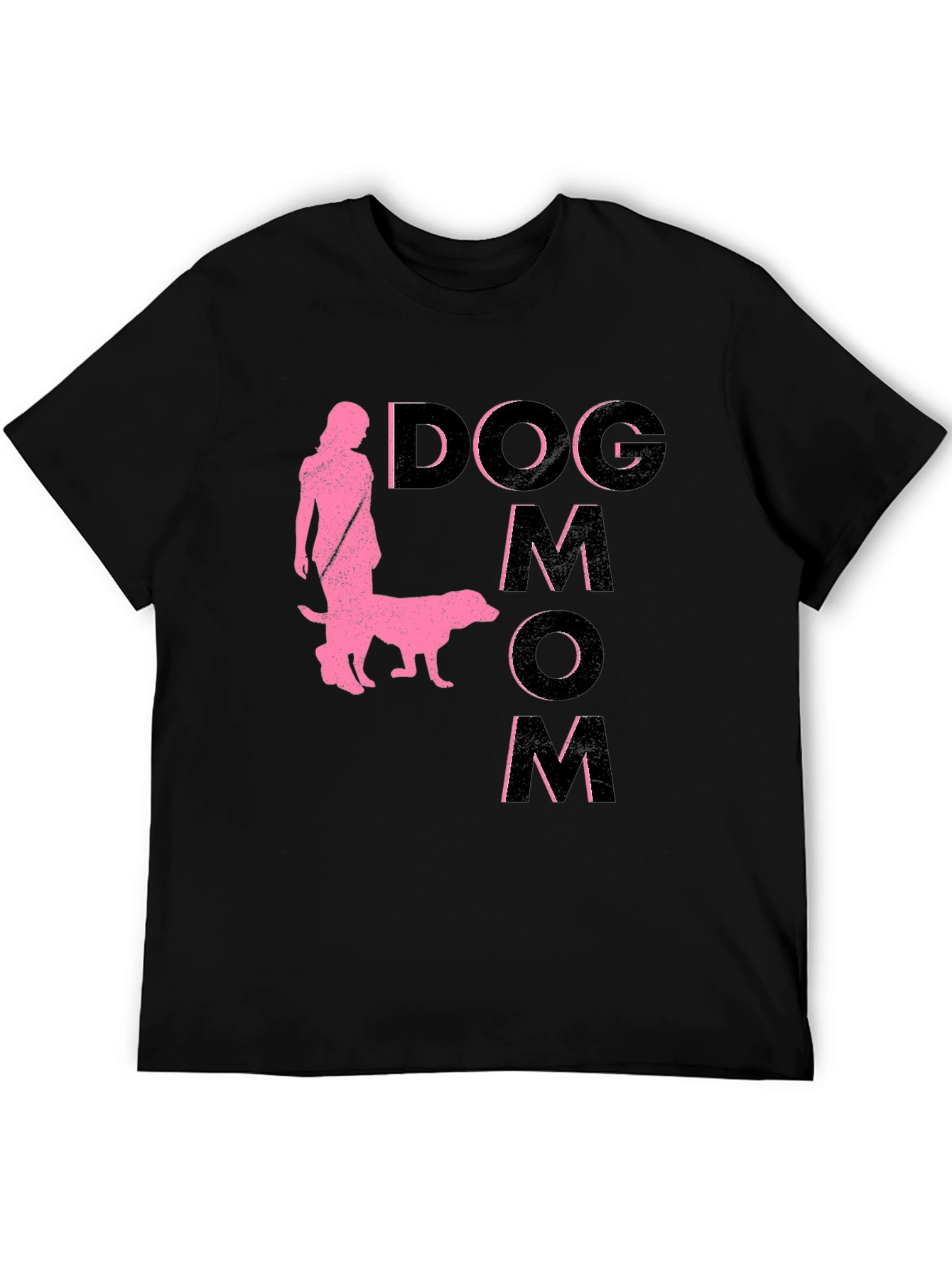 Dog Mom Graphic T-Shirt - Black