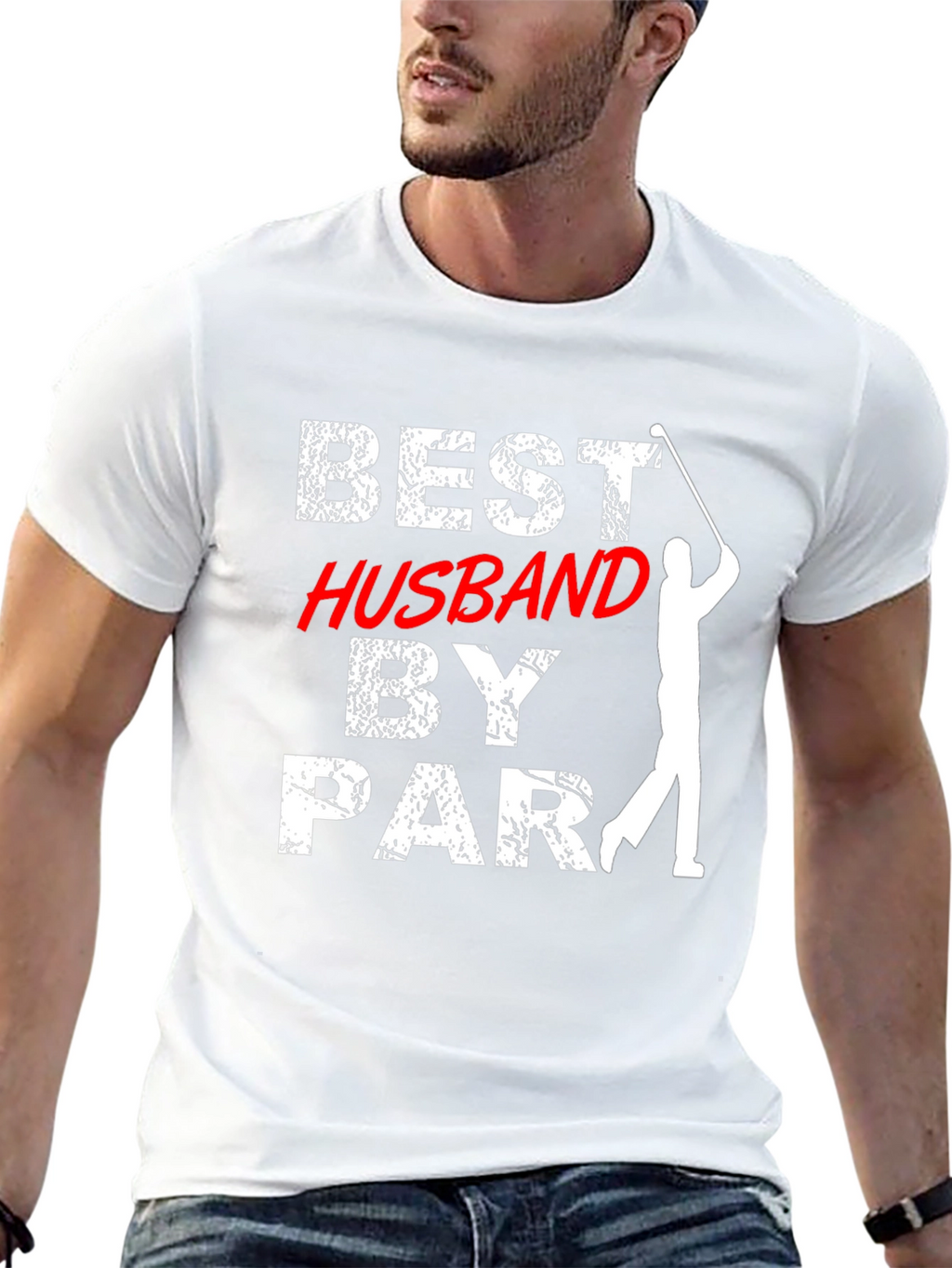 Best Husband by Par Golf T-Shirt - Black