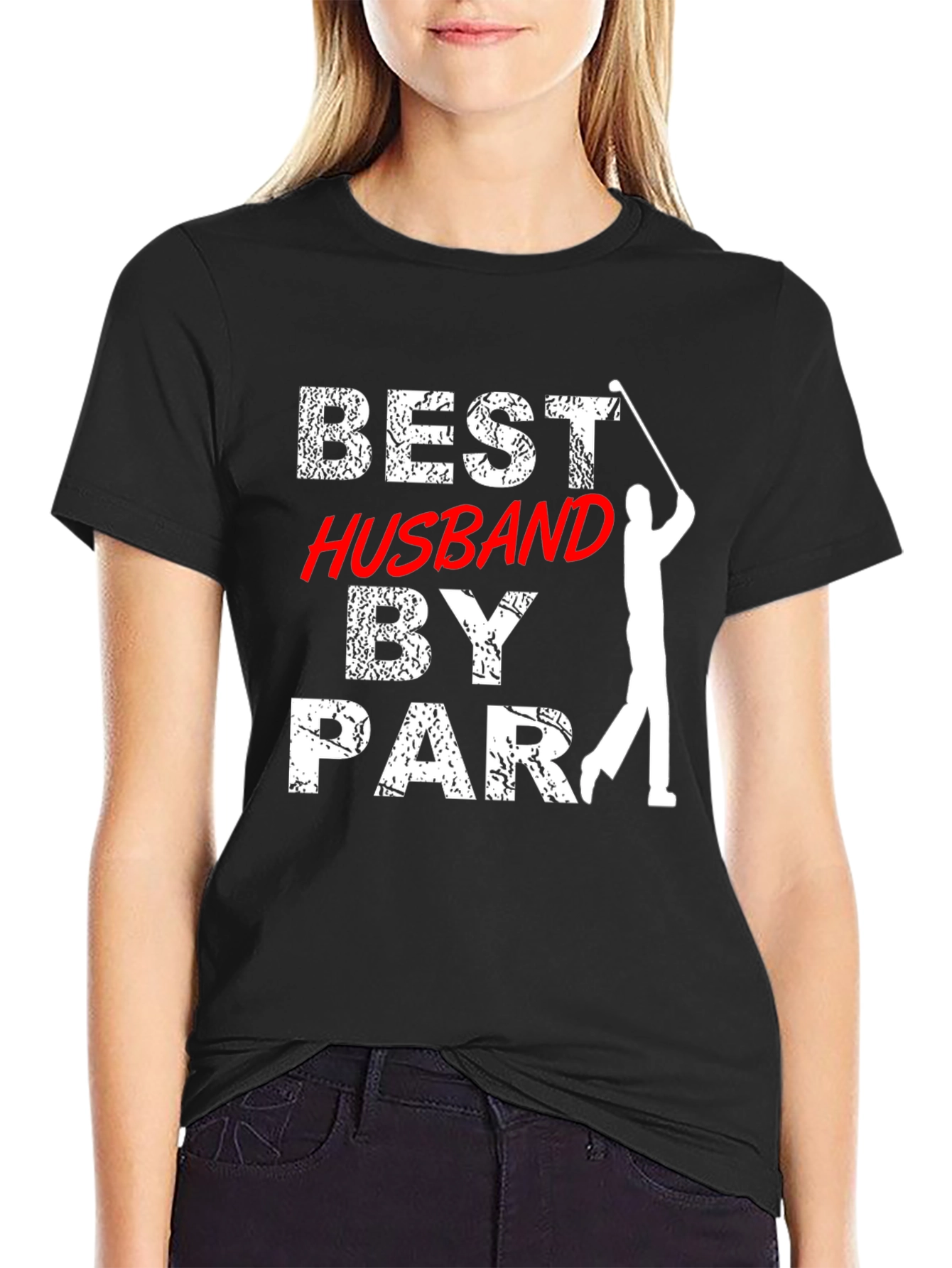 Best Husband by Par Golf T-Shirt - Black