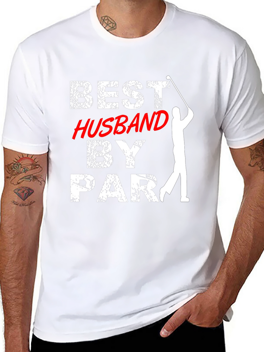 Best Husband by Par Golf T-Shirt - Black