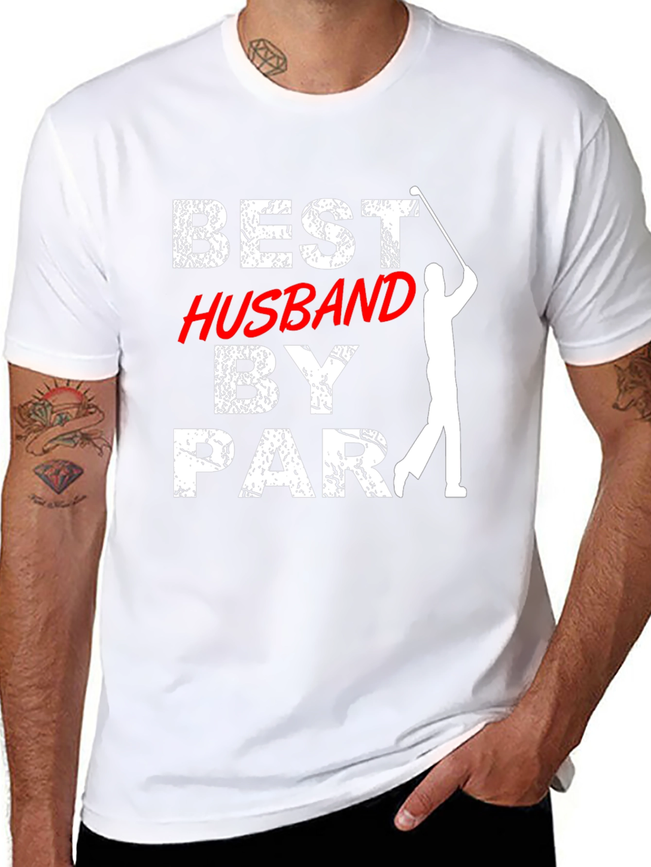 Best Husband by Par Golf T-Shirt - Black