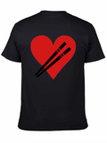 Sushi Lover T-Shirt - Chopsticks Heart Design
