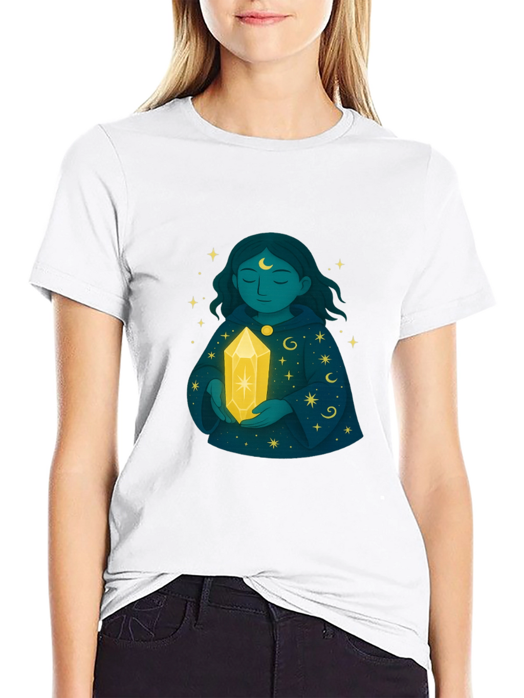 Mystic Woman Crystal Black T-Shirt