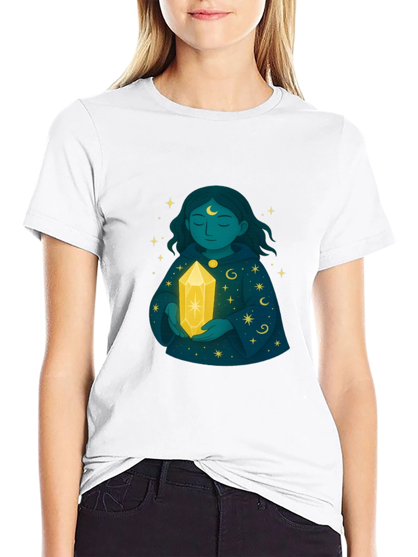 Mystic Woman Crystal Black T-Shirt