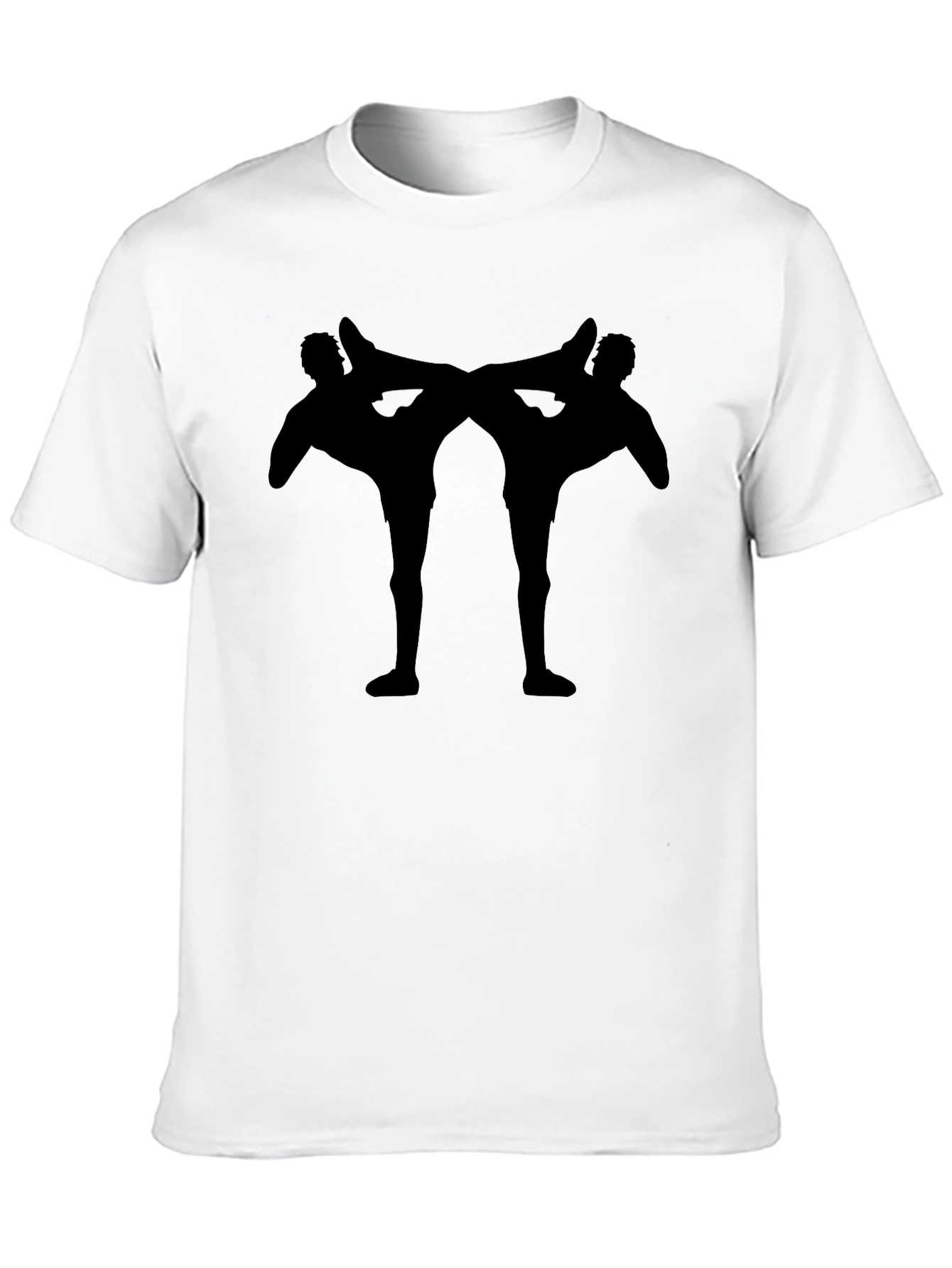 Martial Arts Silhouette Black T-Shirt