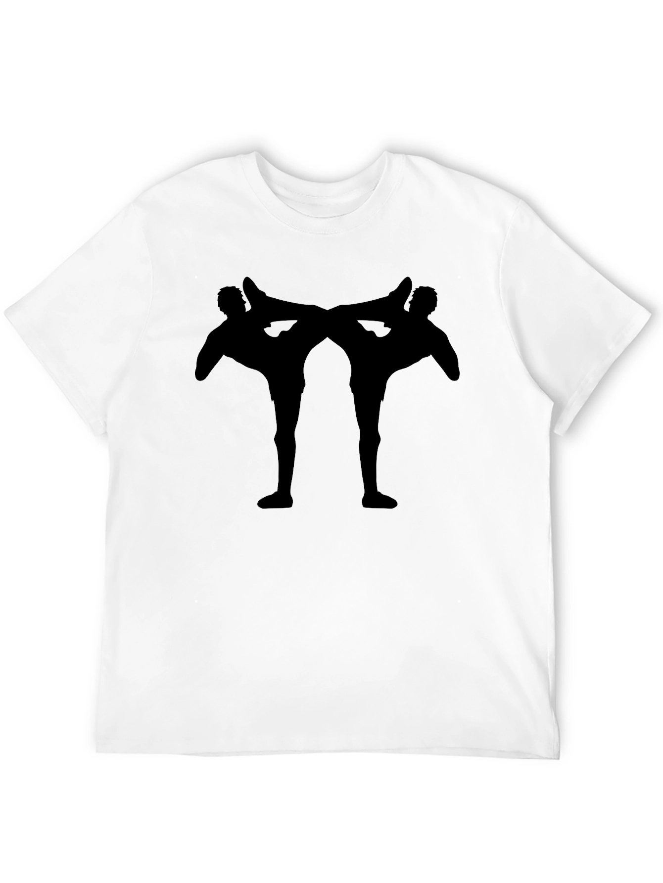 Martial Arts Silhouette Black T-Shirt