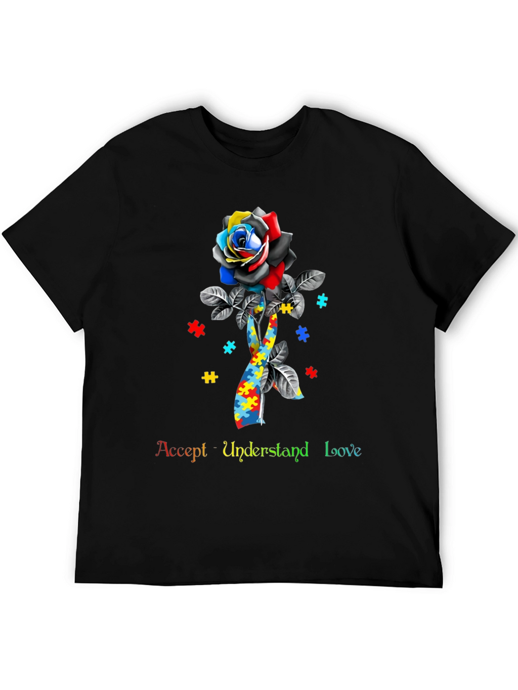 Accept Understand Love Autism Awareness T-Shirt