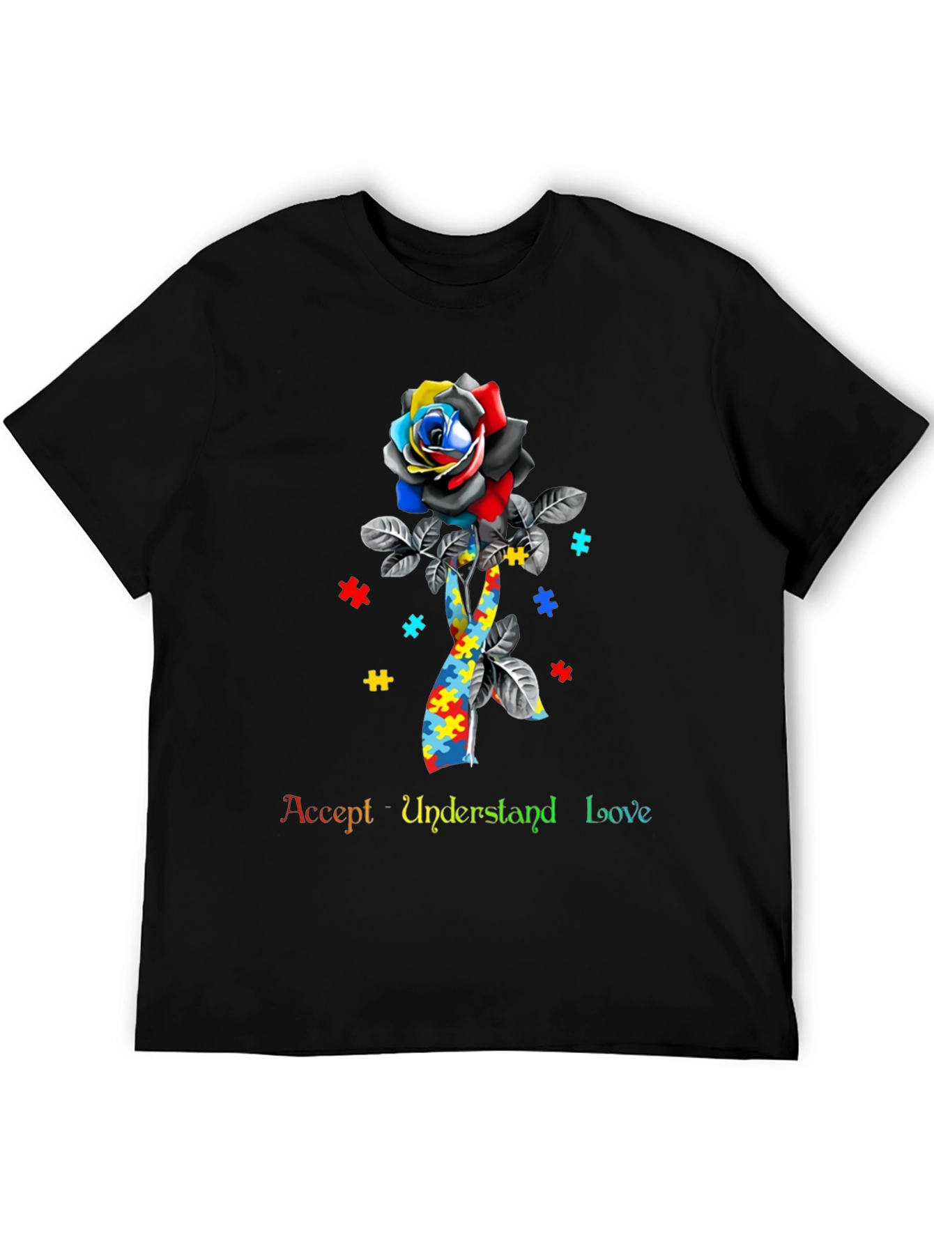 Accept Understand Love Autism Awareness T-Shirt
