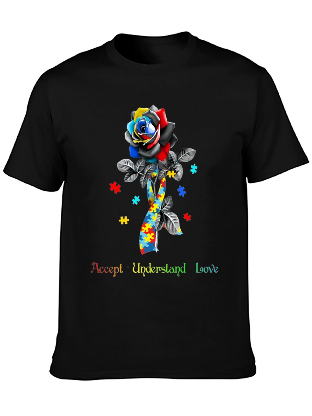 Accept Understand Love Autism Awareness T-Shirt