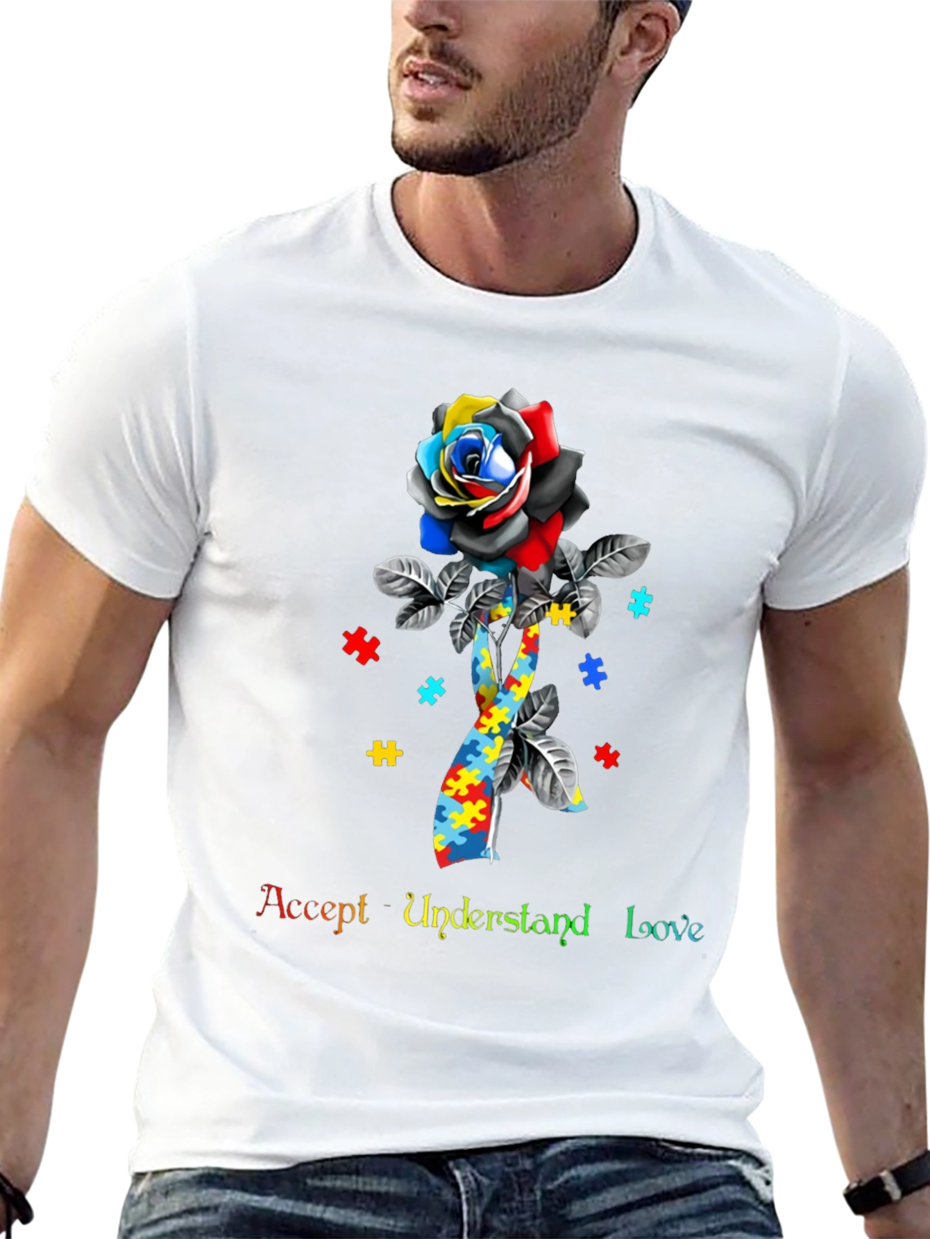 Accept Understand Love Autism Awareness T-Shirt