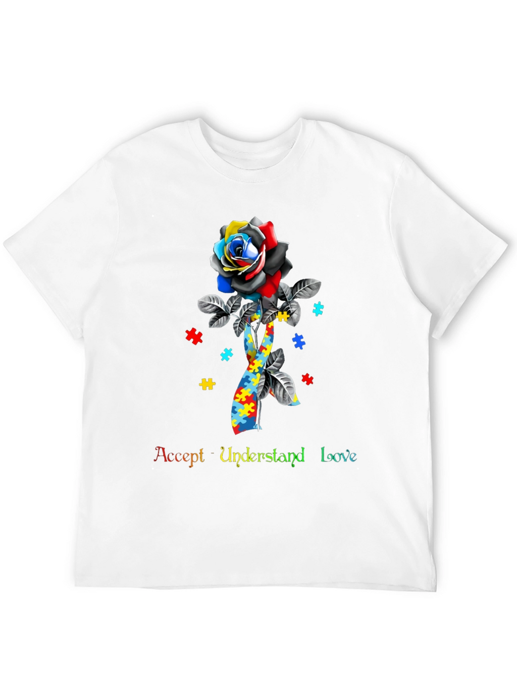 Accept Understand Love Autism Awareness T-Shirt