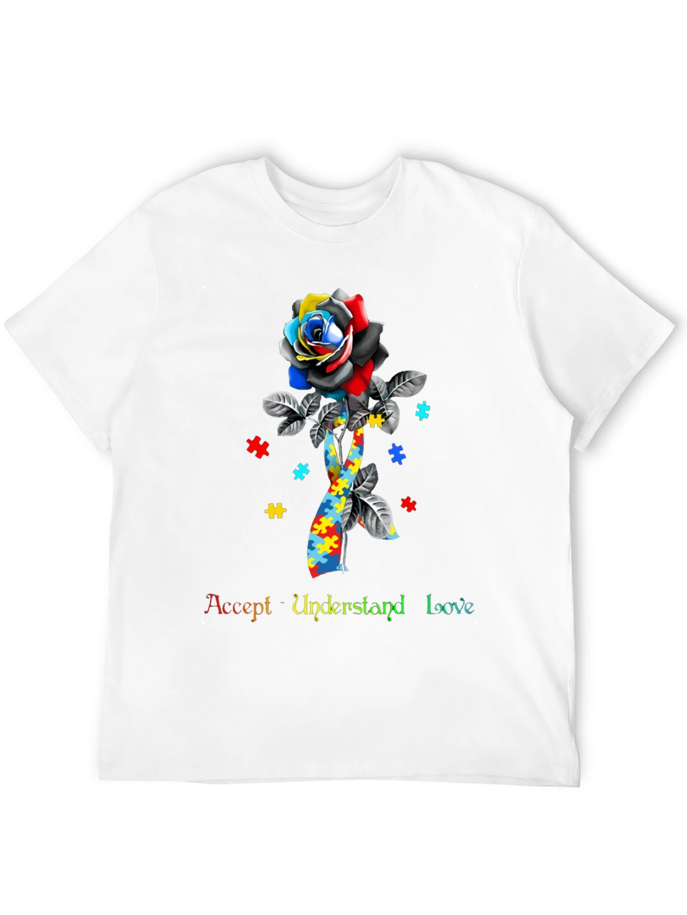 Accept Understand Love Autism Awareness T-Shirt