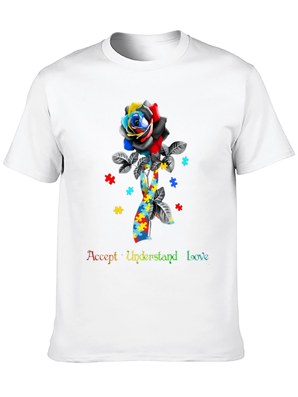Accept Understand Love Autism Awareness T-Shirt