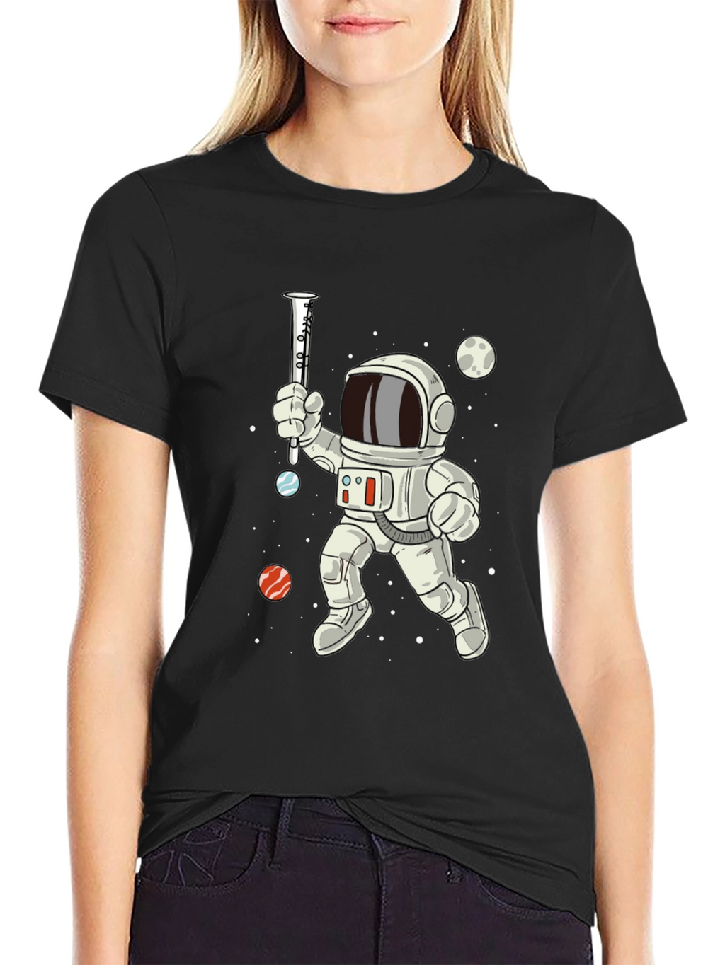 Astronaut Clarinet Space T-Shirt - Cool Music Tee