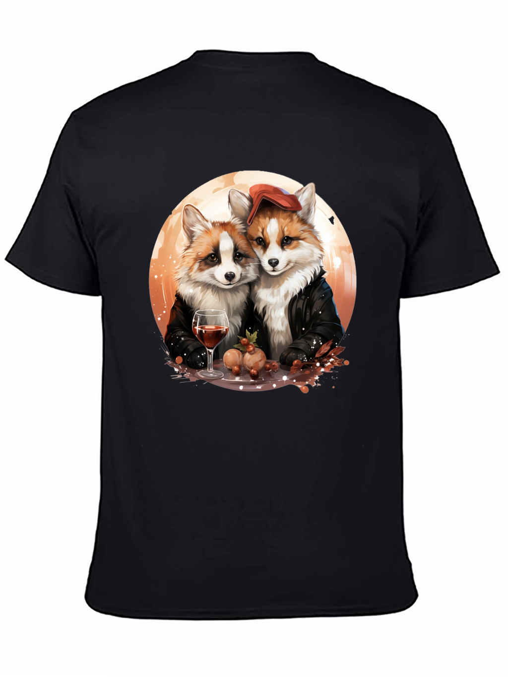 Fox Couple Graphic T-Shirt - Unique Design