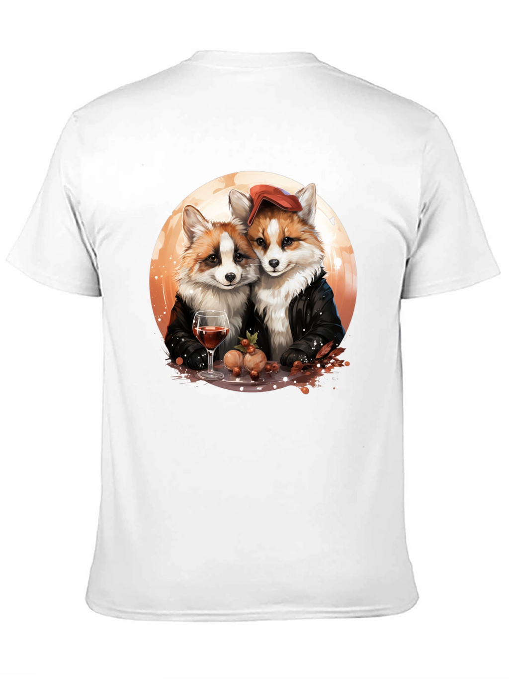 Fox Couple Graphic T-Shirt - Unique Design