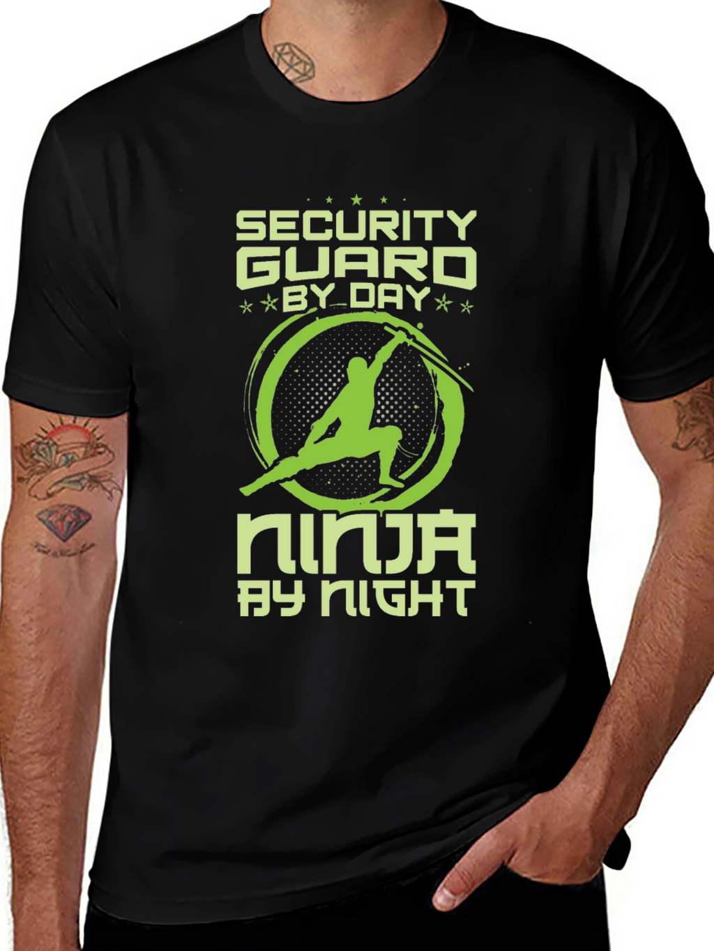 Security Guard by Day Ninja by Night T-Shirt