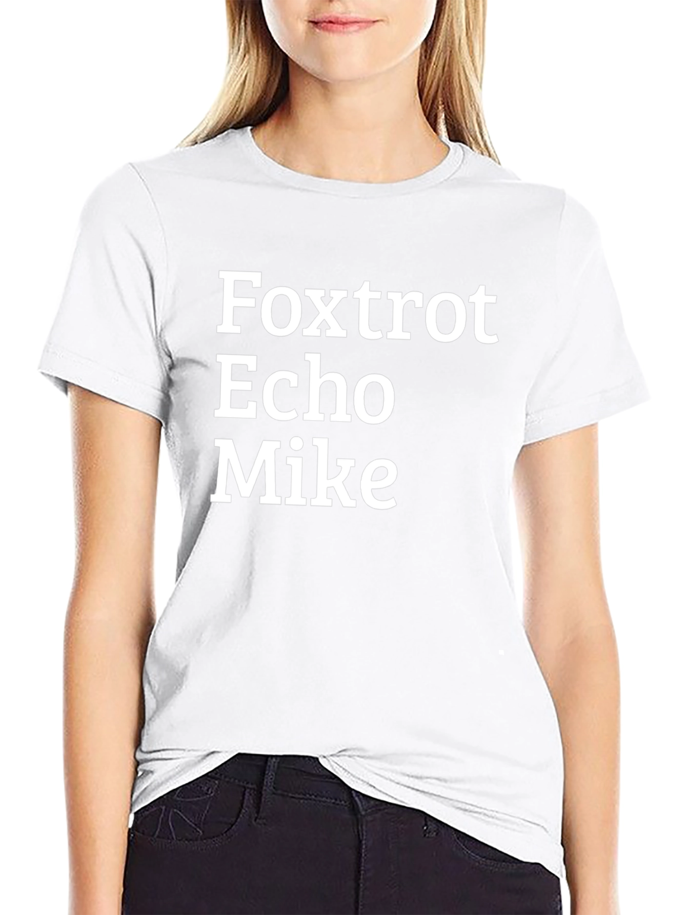 Foxtrot Echo Mike T-Shirt - Bold Military Alphabet Design