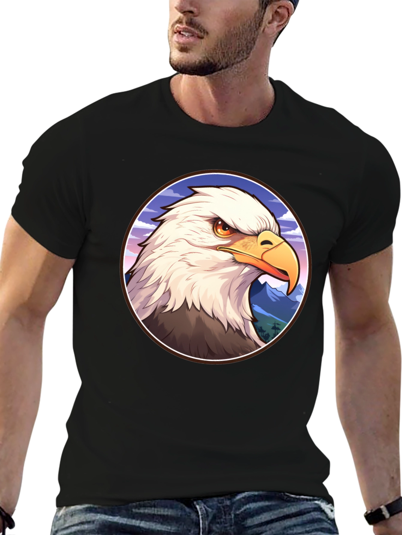 Bald Eagle Graphic T-Shirt - Patriotic Style