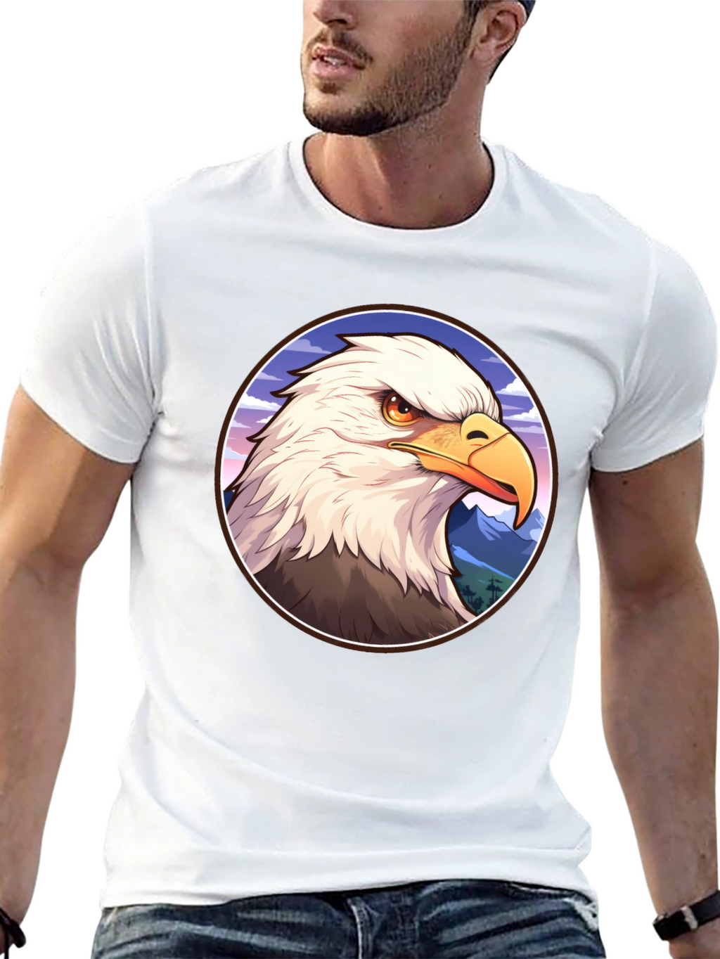 Bald Eagle Graphic T-Shirt - Patriotic Style