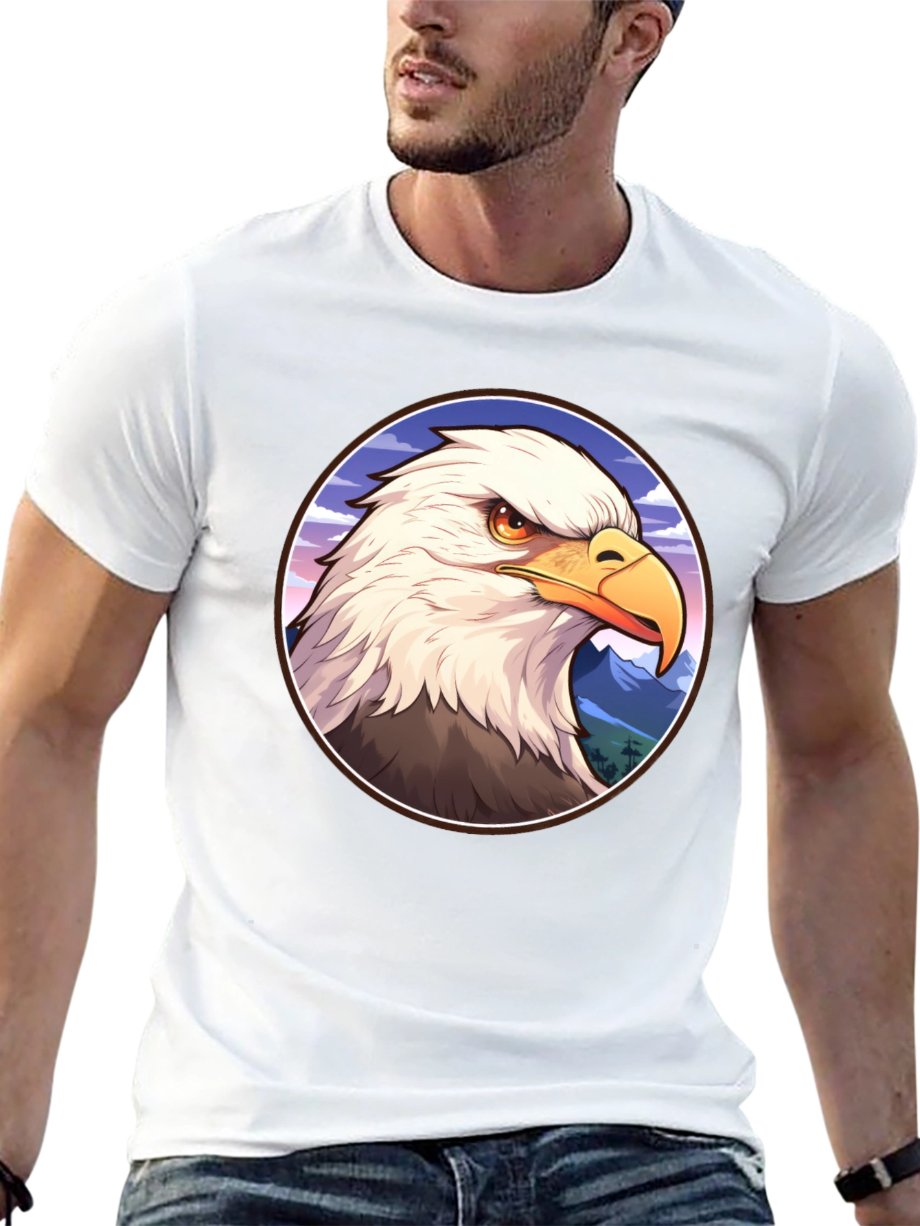Bald Eagle Graphic T-Shirt - Patriotic Style