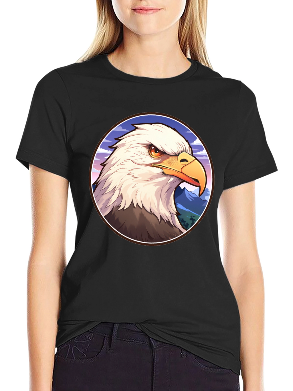Bald Eagle Graphic T-Shirt - Patriotic Style