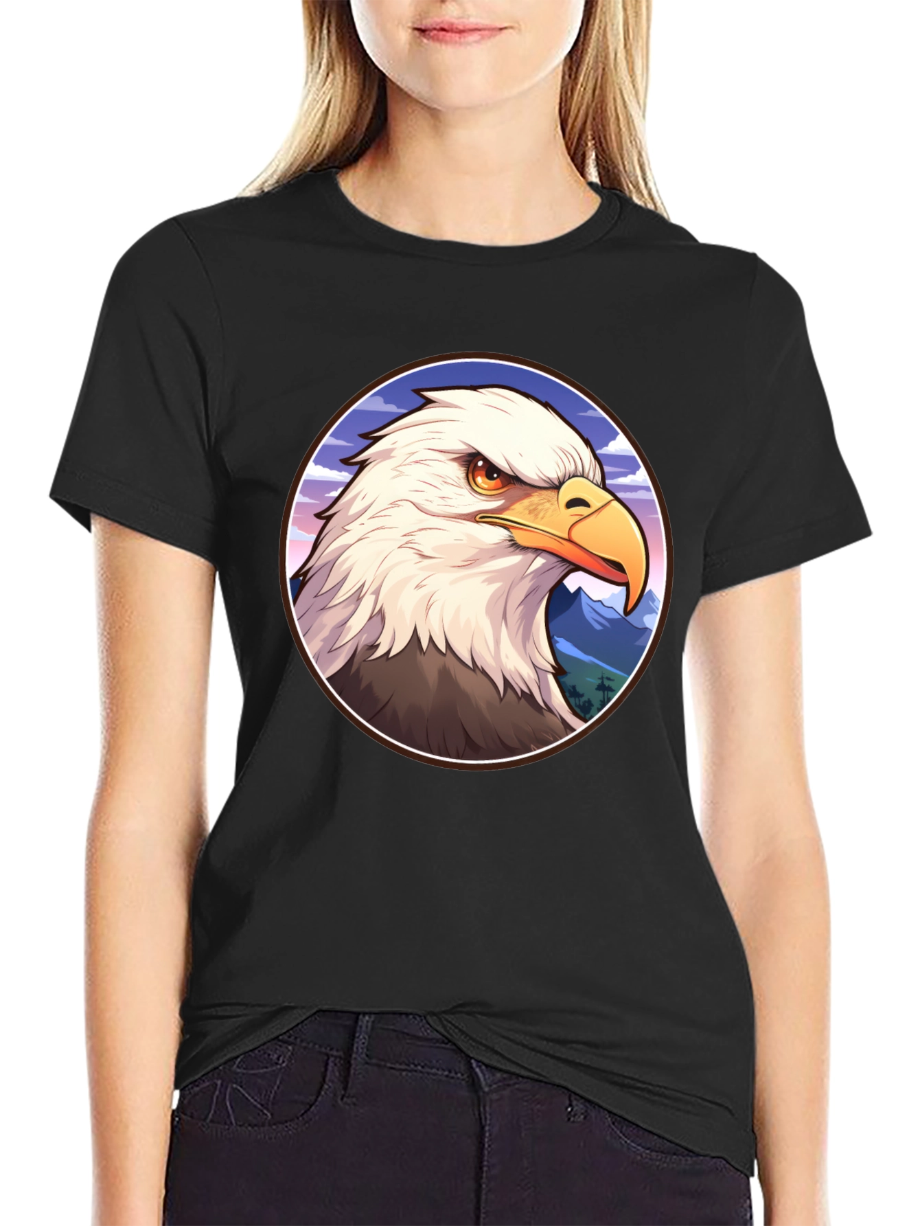 Bald Eagle Graphic T-Shirt - Patriotic Style