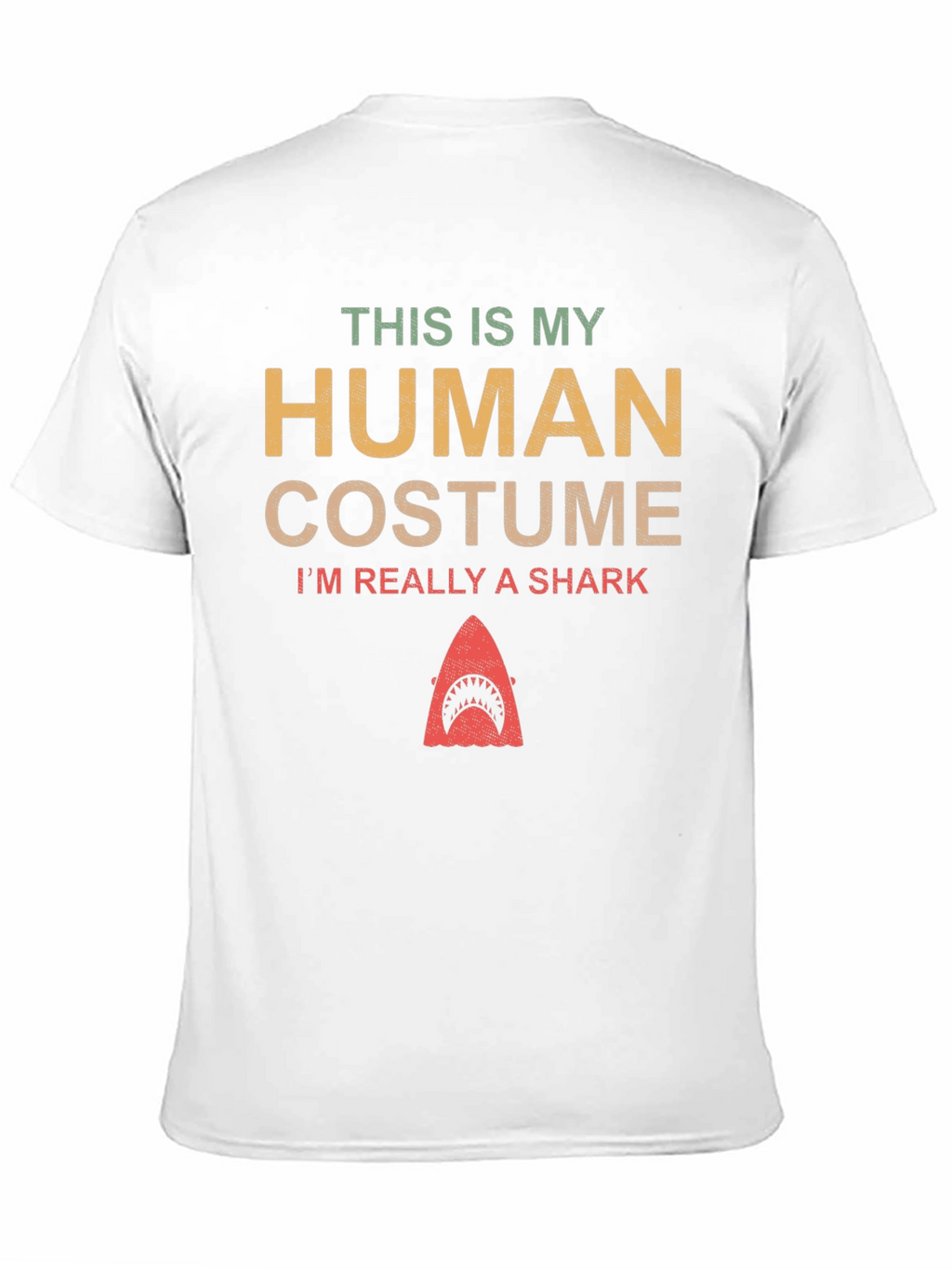 Human Costume Shark T-Shirt - Funny Halloween Tee